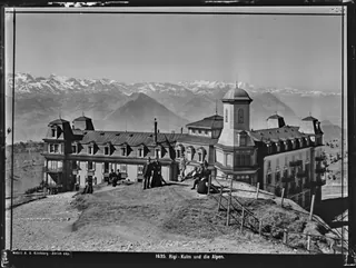 Rigi Kulm, Hotel Schreiber, Teilaussenansicht (1906)