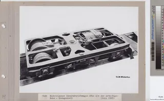 Elektrischer Zahnradtriebwagen CFhe 2/4 der Arth- Rigi -Bahn, Drehgestell (ca. 1949)