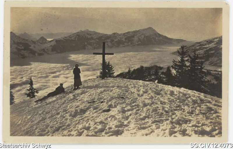 Blick vom Hochstuckli gegen die Rigi (1927)