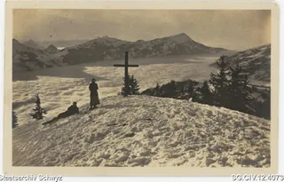 Blick vom Hochstuckli gegen die Rigi (1927)