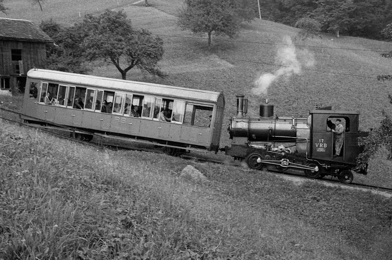Rigi, Vitznau-Rigi-Bahn (VRB), steam trip with locomotive H 2/3 No. 17 (1974-1976)