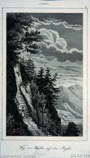 Weg von Weggis auf die Rigi (1800 - 1850)
