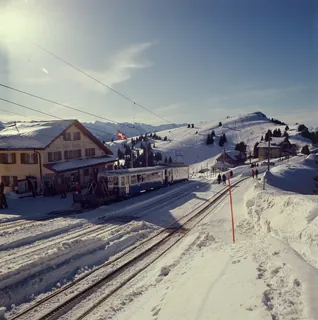 Rigi, Arth Rigi Railway (ARB) in Winter (1971)