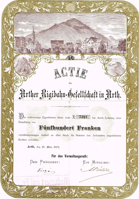 Arther Rigibahn-Gesellschaft 1873 (1873-03-28)
