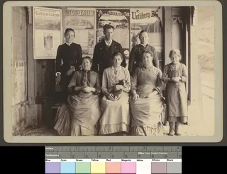 Rigi. Gruppe beim Bahnhof First (1886)