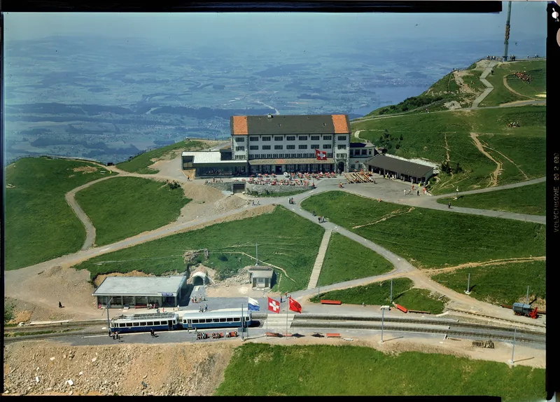 Arth-Rigi Railway (ARB), standard gauge, Rigi-Kulm station (3/1975)