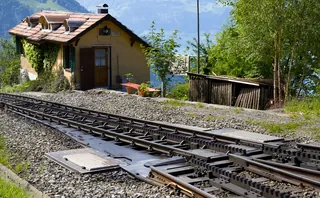 RB rack rail switch at Freibergen (2009-06-13)