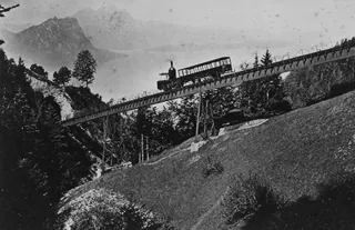 Rigibahn H 1-2 auf Schnurtobelviadukt (1880s)