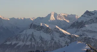 Niederbauen and Bristen from Rigi in sunset (2023-02-07 17:15:39)