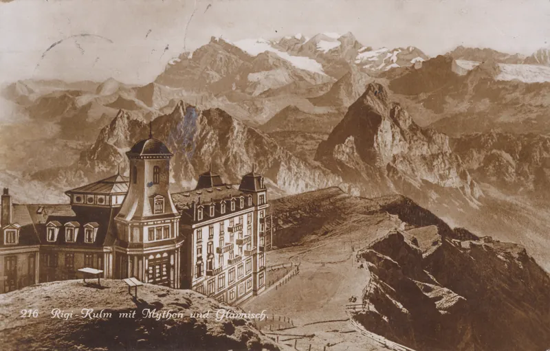 Rigi Kulm with Mythen and Glärnisch (vor 13.7.1917)