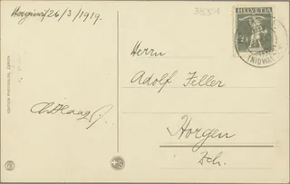 Hergiswil with Rigi 1800 m and Bürgenstock 1131 m (vor 26.03.1919)