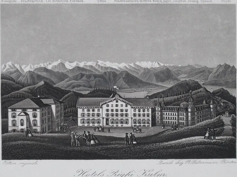 Souvenir de la Suisse c1840 Hotels Righi Kulm (19th century)
