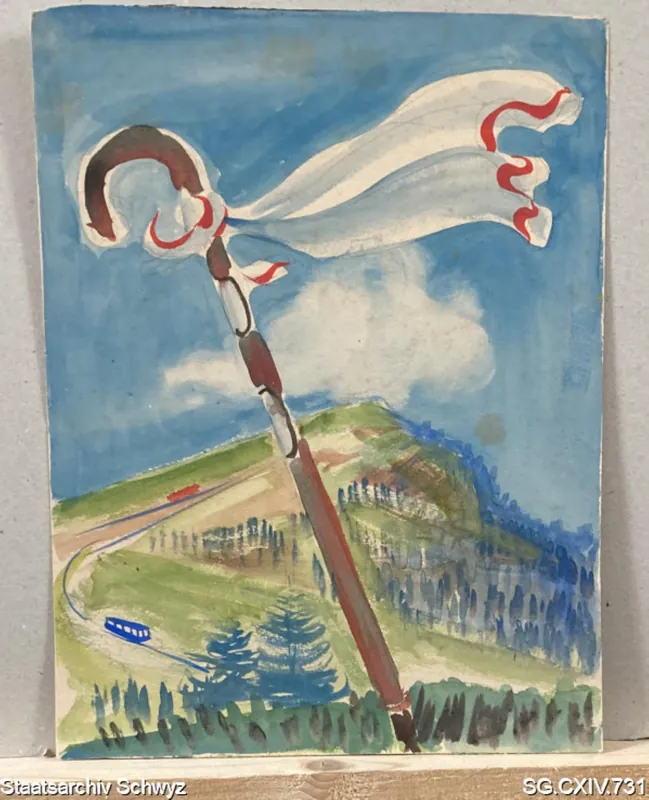 Rigi und Wanderstab