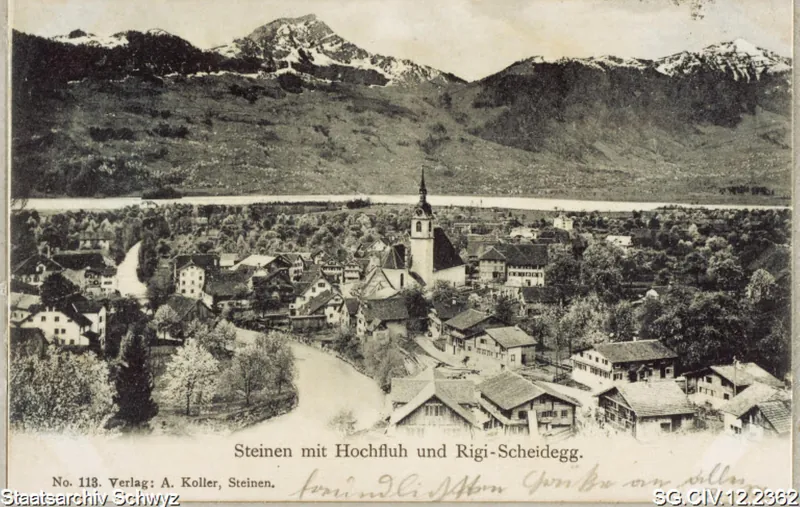 Steinen mit Hochfluh und Rigi-Scheidegg (1903)