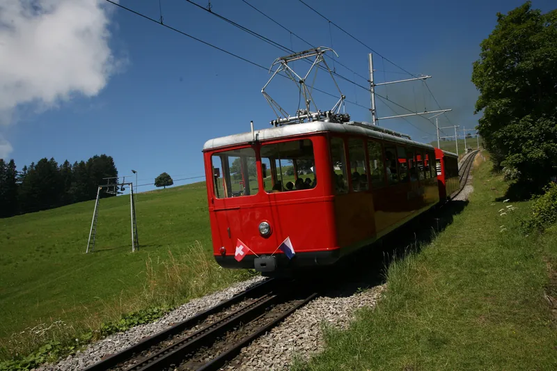 Weggis, Rigi Kaltbad-First, former VRB station, today Rigi Bahnen AG RB, special steam ride (07.08.2016)