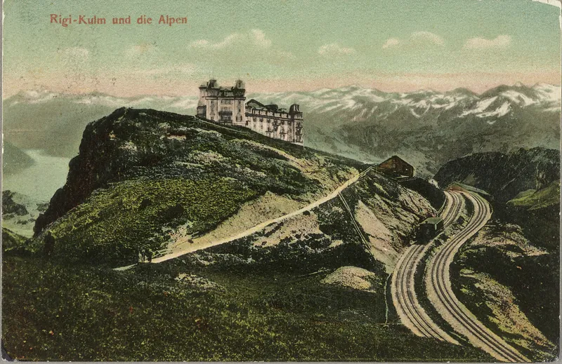 Rigi-Kulm and the Alps (vor 10.08.1908)