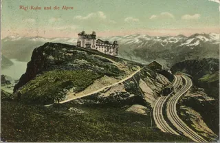 Rigi-Kulm and the Alps (vor 10.08.1908)