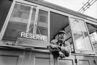 Paul Bühlmann on the occasion of a trip to Rigi, steam train (14.10.1979)