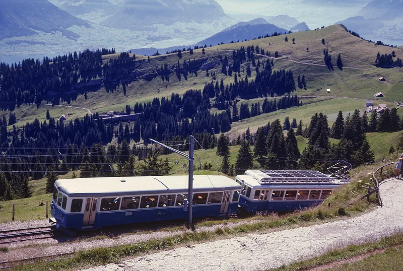 ARB train between Rigi-Staffel and Rigi-Kulm (1975)