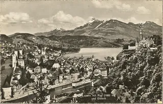 Lucerne with the Rigi (1,800 m) and Gütsch (1940 - 1949)