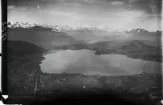 Zug with Lake Zug, Rigi, Lake Lucerne from N. 1000 m (1919)