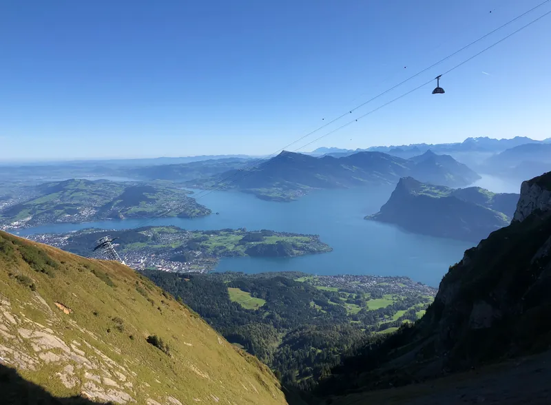 Mount Pilatus cableway from Klimsen (2019-09-29)
