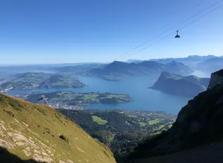 Mount Pilatus cableway from Klimsen (2019-09-29)