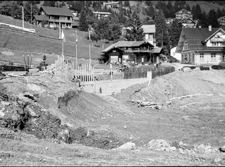 Bau Weggis-Rigi Seilbahn, in Rigi Kaltbad (1967)