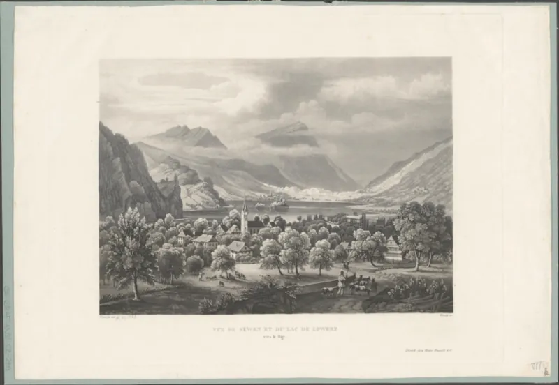 Vue de Sewen et du lac de Lowerz vers le Rigi (19th cent.)