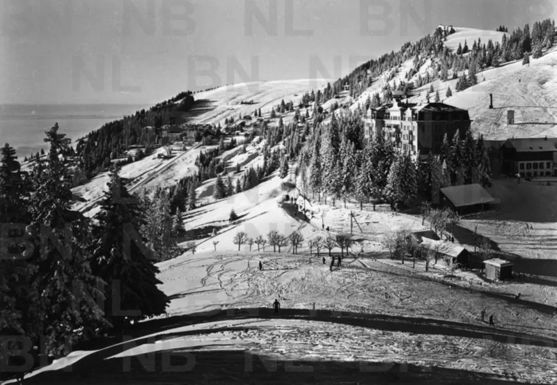 Rigi Kaltbad, Gesamtansicht mit Rigi -First (between approx. 1890 and approx. 1934)