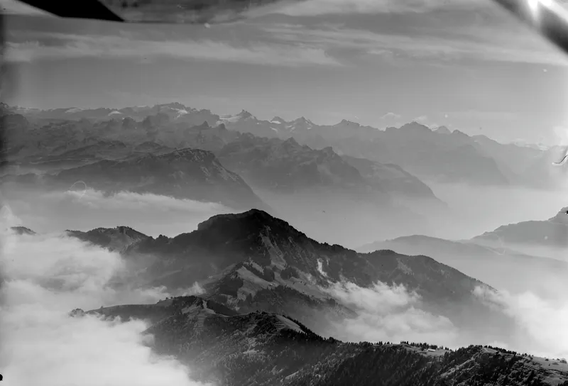 Rigi Hochflue and mountains of Central Switzerland (1963)