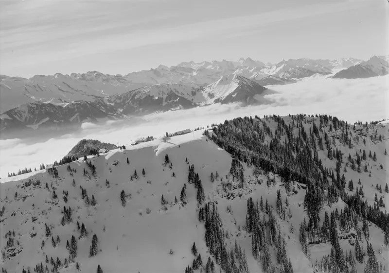 Arth-Golda, Rigi-Scheidegg, view to southwest (SW) (16.01.1967)