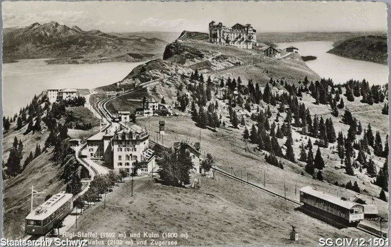 Rigi-Staffel und Rigi-Kulm mit Pilatus und Zugersee (1942)