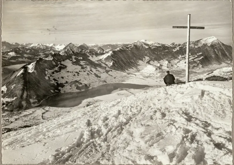 Hochstuckli Ski Area with the Rigi Region (vor 23.01.1963)