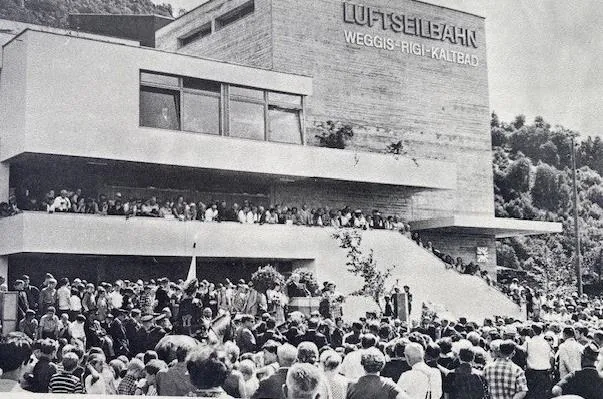 Eröffnung Weggis-Rigi Seilbahn (1968)