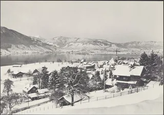 Oberägeri mit Ägerisee, Zugerberg und Rigi