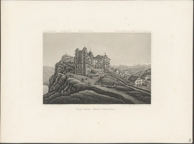 Rigi -Kulm. Hôtel Schreiber (from 1875)