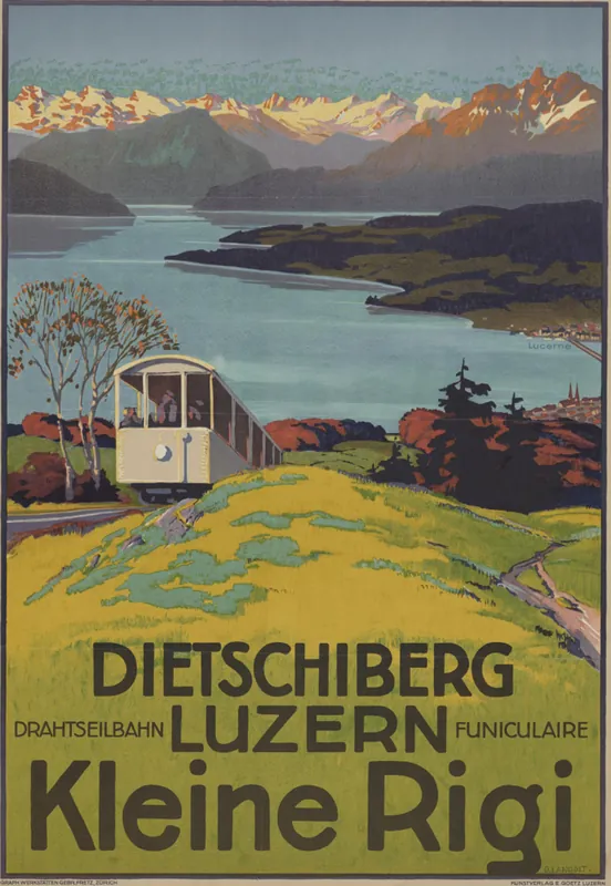 DIETSCHIBERG Luzern Kleine Rigi Drahtseilbahn Funiculaire (1926)