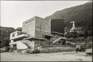 Bau Weggis-Rigi Seilbahn, in Weggis (1967)