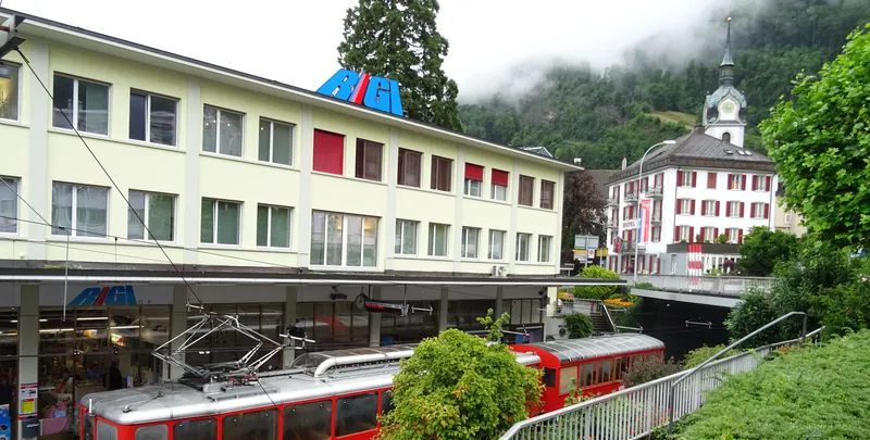 Vitznau, station of Rigi Bahnen AG (09.07.2014)