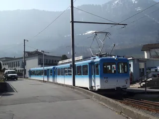 Rigi train by Goldau departure station (2014-03-13 11:13:02)