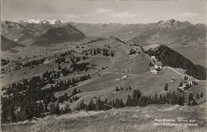 Rigi Relay Race, View of the Bernese Alps and Mount Pilatus (1940 - 1950)