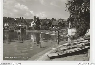 Hotel Rigi, Immensee: Strandbad (vor 1950)