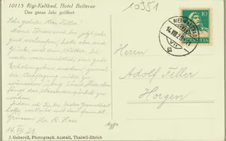 Rigi-Kaltbad, Hotel Bellevue, Open all year round (vor 14.08.1926)