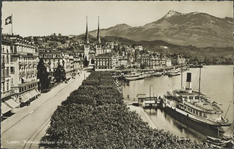 Lucerne, Schweizerhofquai with Rigi (1920-1921)