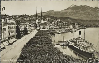 Lucerne, Schweizerhofquai with Rigi (1920-1921)
