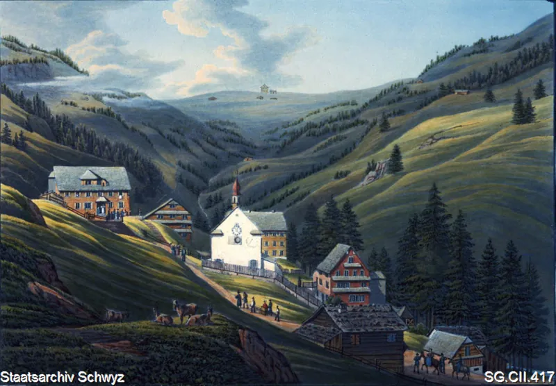 Kapelle Maria zum Schnee und Umgebung Rigi Klösterli (ca. 1830)