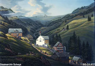 Kapelle Maria zum Schnee und Umgebung Rigi Klösterli (ca. 1830)