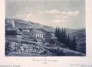 Kapelle Maria zum Schnee und Umgebung Rigi Klösterli (1830)