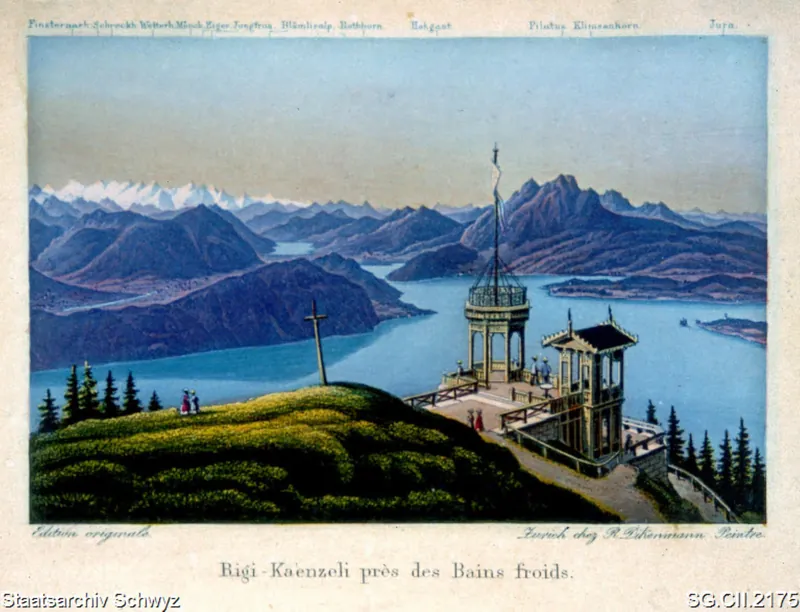 Rigi-Känzel: Aussichtspunkt (ca. 1880)